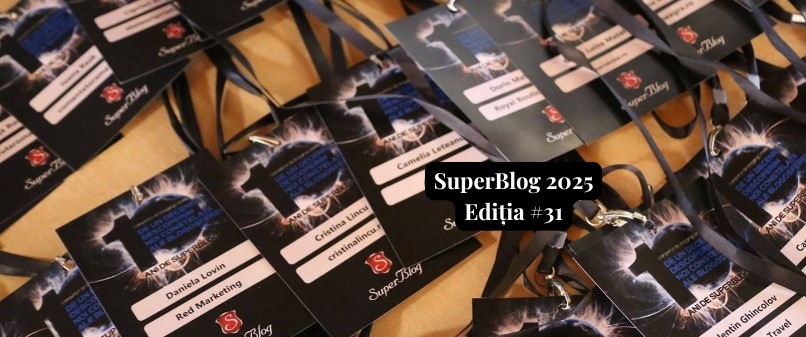 Ecusoane pentru participarea la SuperBlog 2025 – Ediția #31, competiția de blogging creativ din România.